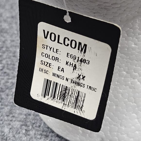 Volcom Wings N Things Trucker Hat Khaki White Mesh Snapback Cap Skater Y2K 90s - Picture 6 of 6